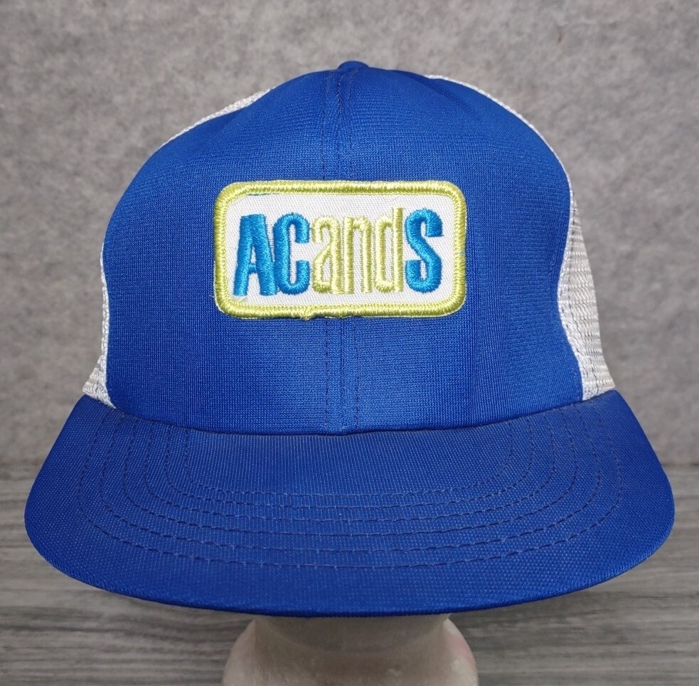 Vintage Trucker Hat Snapback Cap Mesh Patch USA M… - image 2