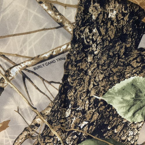 WFS Burly Camo Element Gear Shirt 1/4 Zip Long Sleeve Brown Oak Leaf Tan - Picture 6 of 8