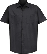 Red Kap SP24 Mens Industrial Work Shirt, Regular Fit, Short Sleeve
