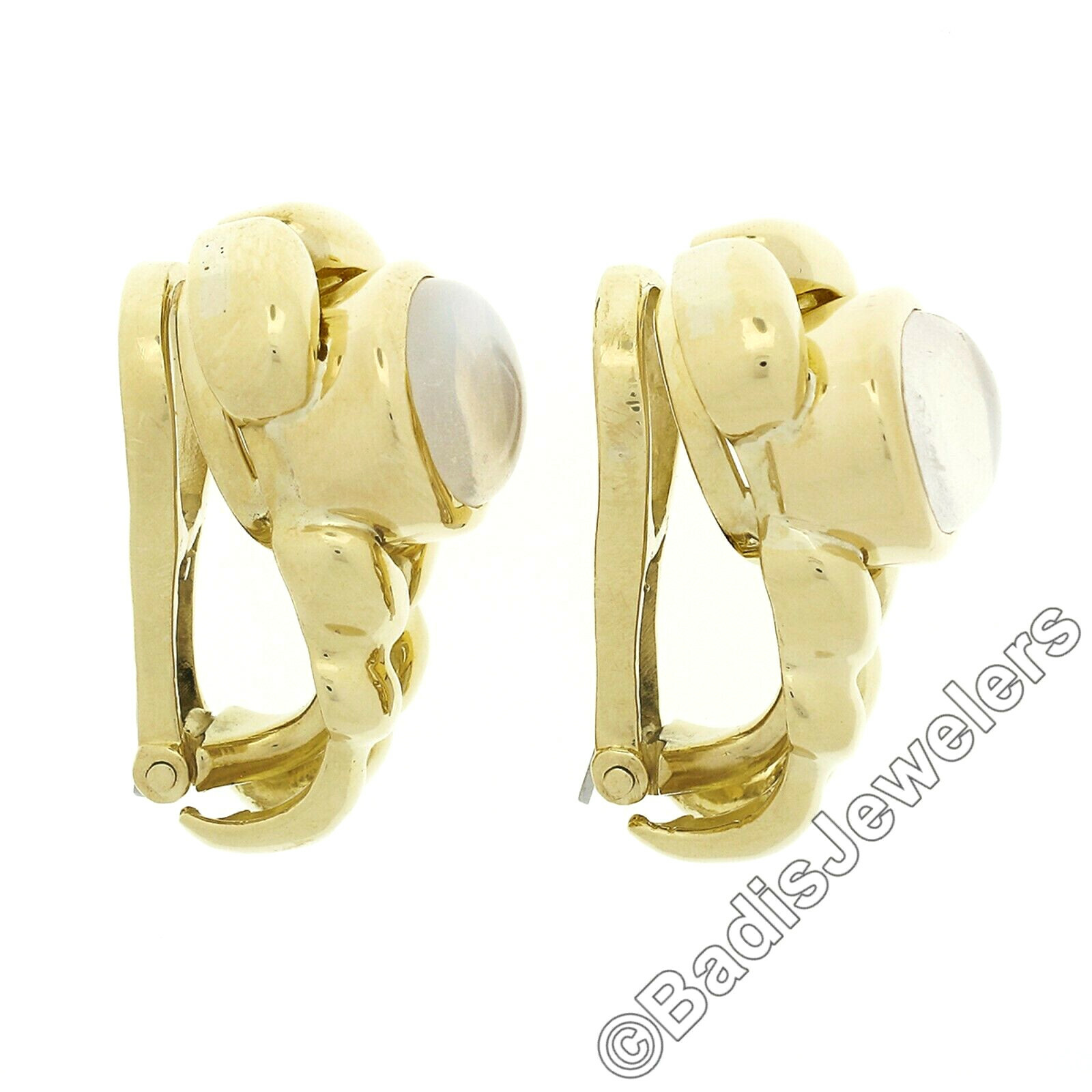 Vintage Kaufmann De Suisse 18K Gold Moonstone Wide Br… - Gem