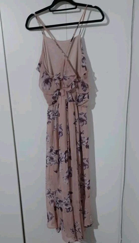 Loralette Floral Ruffle High Low Maxi Dress 3x - Image 3 of 4