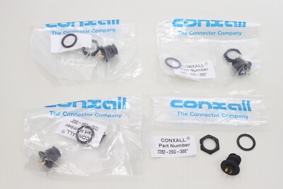 4x CONXALL 2 pin Mini-con-x Stecker Rundstecker 7282-2SG-300 OVP