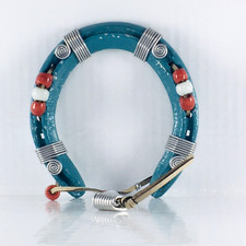 Rare Horseshoe Metal Wall Art Decor Cowboy Western Rustic Cowboy Lucky Turquois