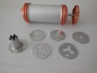 Vintage Mirro Cookie Press ~ 5 Discs & 1 Pastry Tip ~ Star Swirl Dog Xmas Tree