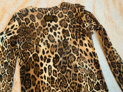 women's Philipp Plein animal skull print silk cotton cardigan size S/M - Picture 7 of 8