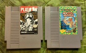 Nintendo NES Game Lot Of 2 Platoon & Cobra Command Data East SunSoft🔥🔥🔥🔥