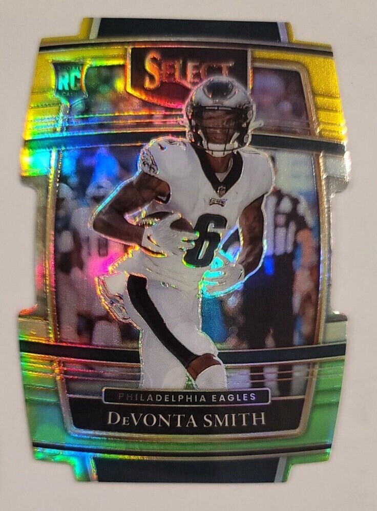 2021 DeVonta Smith 🔥Select Concourse Green Yellow Prizm🔥 Die Cut Rookie SP 🔥