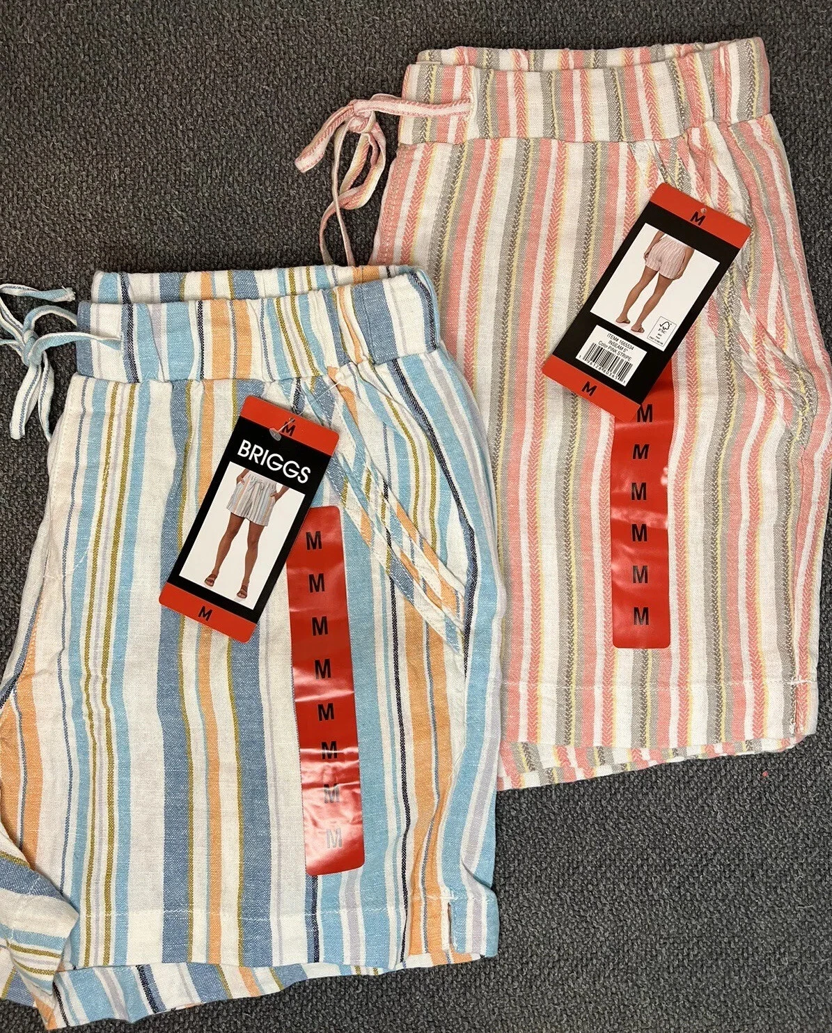 Briggs Ladies Linen Blend Pull-On Short 2 Pack Blue And Pink
Opens in a new window or tab