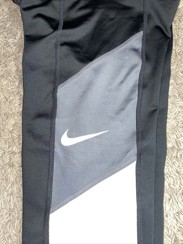 Nike Girl's Dri-Fit Trophy Leggings Black White size Medium - Picture 3 of 6
