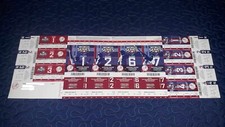 2009 NY Yankees World Series Post Season Playoff Full Ticket Stub Uncut Sheet