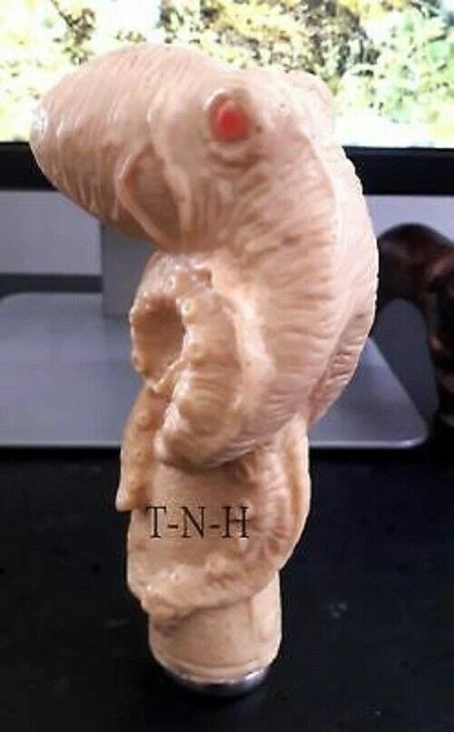 Mango de cabeza de pulpo estilo vintage de diseñador para bastón de madera regalo Foto 2 de 4