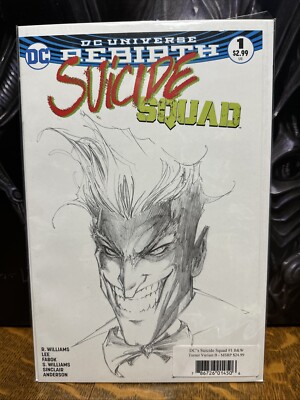 Suicide Squad#1 DC Universe Rebirth Michael Turner Sketch Variant cover! Aspen 