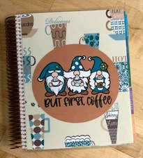 Gnomes But First Coffee Cover Set 4 use w/ Erin Condren Life Planner~
