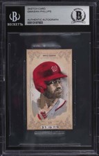 Rare Bryce Harper Original Art Sketch Card Nationals Phillies 1/1 BAS