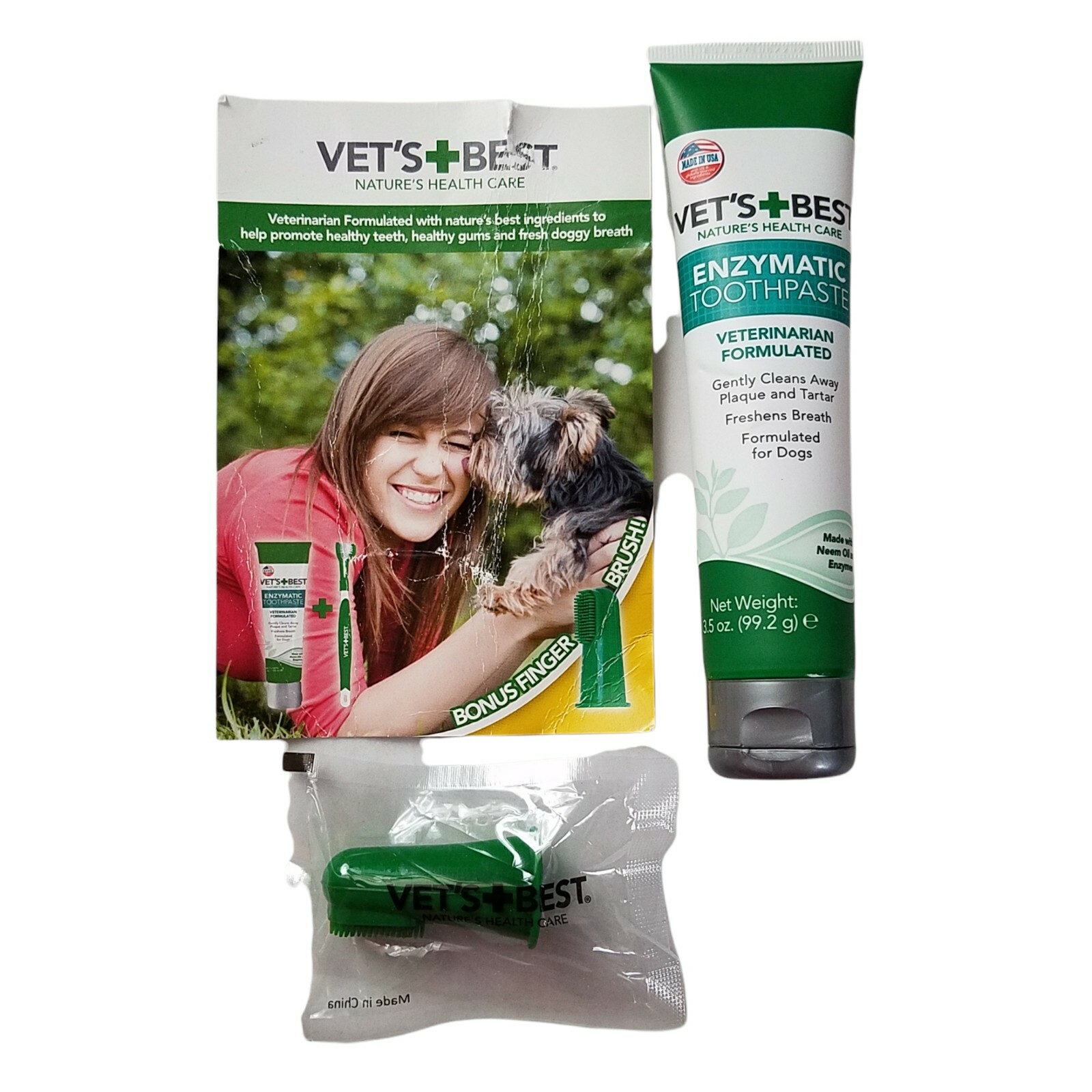 vet's best dental finger dog toothbrush