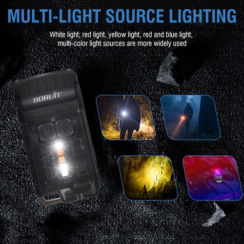 BORUiT V30 LED Keychain EDC Flashlight USB Rechargeable Magnetic Torch Work Lamp - Picture 62 of 91