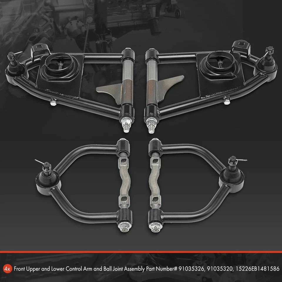 Brazo de control 4 piezas nuevo para Ford Mustang II 74-78 Pinto 74-78 delantero superior e inferior Foto 2 de 4