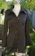 Dept Womens Jacket Missing Belt Small Thyme Green Noswt