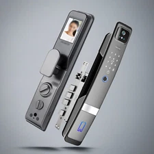 Smart Door Lock 3D Face Recognition Camera FingerPrint Password Security  Lock