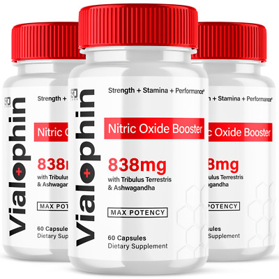(3 Pack) Vialophin Male Pills Maximize Energy, Vitality & Stamina 180 Capsules