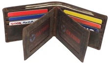 Wallets For Men RFID Vintage Leather Large Bifold Double ID Window Wallet Box