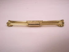 1-3/4" 1/10 Gold Plated Detailed Front Vintage SWANK Collar Bar L64