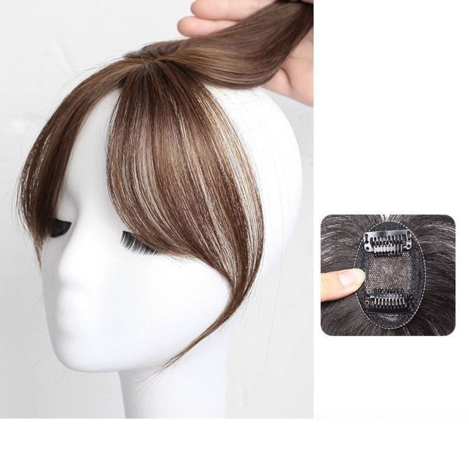 Natural Hair Bangs Extensions Middle Part Hairpieces Fashion False