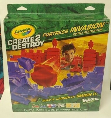 CRAYOLA CREATE 2 DESTROY - FORTRESS INVASION - DOUBLE DESTRUCTION. BRAND NEW