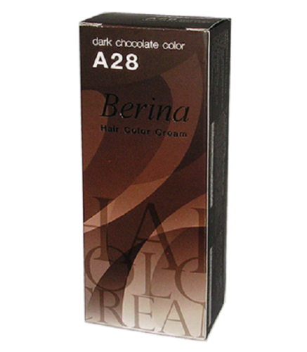 Berina Permanent Hair dye color cream # A28 Dark Chocolate - Picture 1 of 2