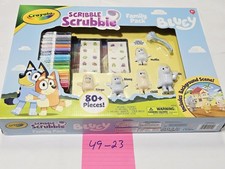 Crayola Scribble Scrubbie Bluey Family Pack 80 Pc Figurines Markers New