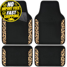 Car Pass Waterproof Universal Fit Car Floor Mats Leopard Print Car Pass Waterproof Universal Fit Car Floor Mats Leopard Print