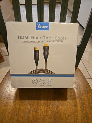 Yinker 4K Fiber HDMI Cable 200ft, 4K 60Hz Fiber Optic Cable HDMI 2.0 Cable Un...