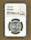 1956 Franklin Half Dollar 50C NGC MS64 FBL Full Bell Lines Silver Gem Coin