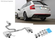  Edelstahl Duplex Sportauspuff-Komplettanlage ab Kat Skoda Octavia RS 245 5E