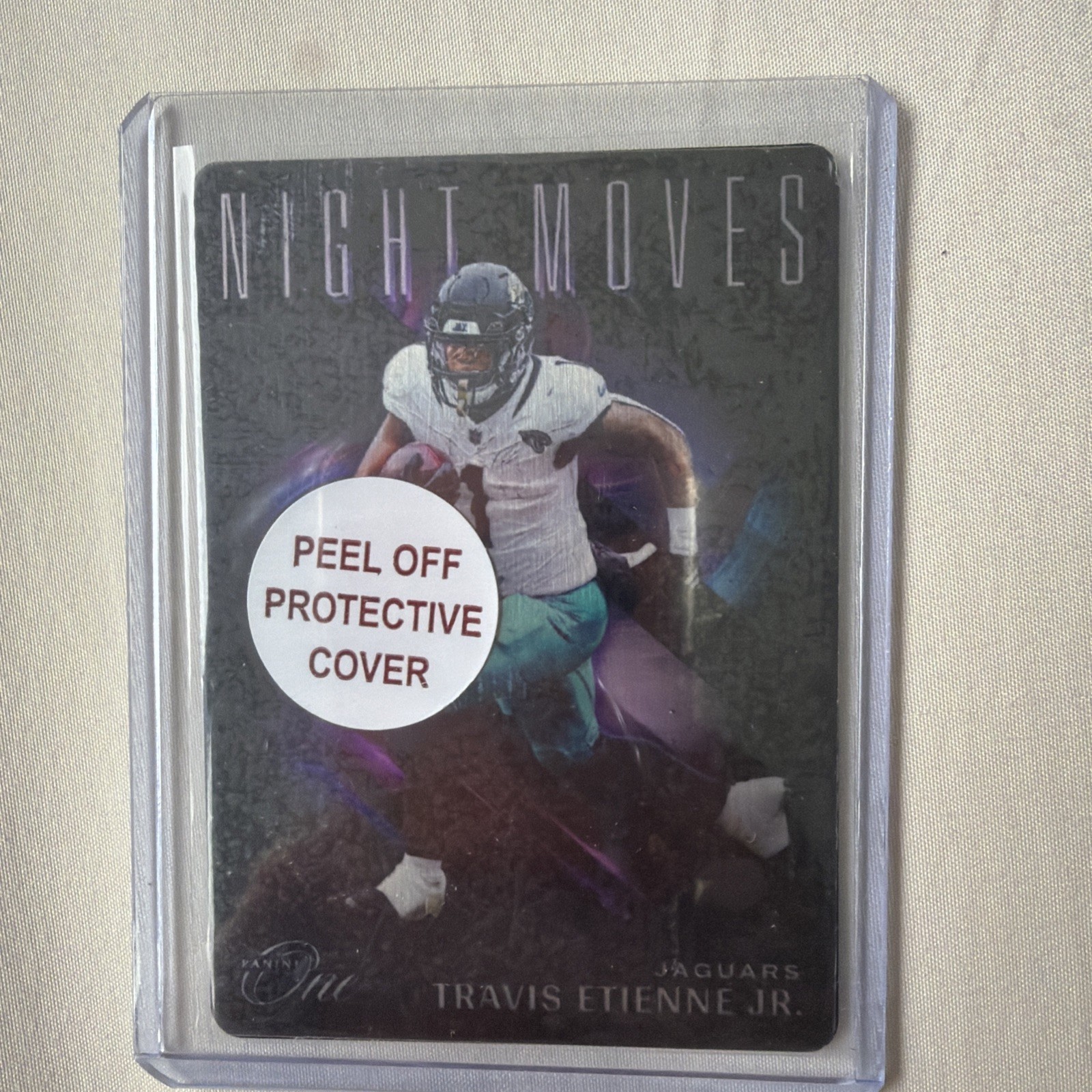 2024 Panini One Travis Etienne Jr. Night Moves #NM-TEJ Jaguars SSP Case Hit