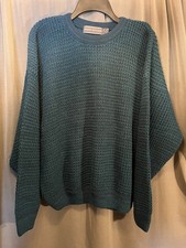 Vintage David Taylor Crewneck Sweater Blue Purple Size Extra Large Made in USA