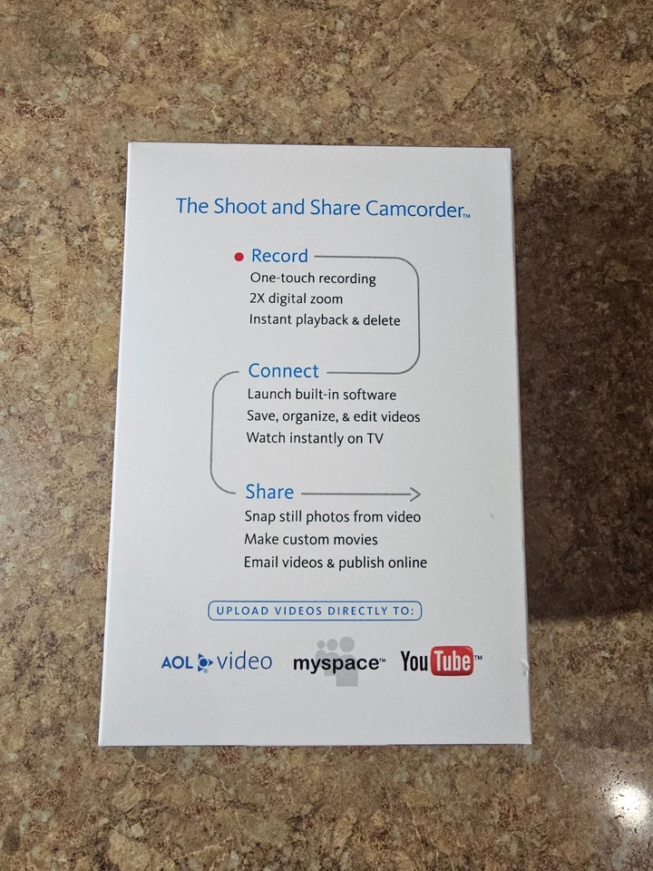 Flip Video Ultra Series White & Silver 2GB 60 Minutes 2007 USB Camcorder NEW - Image 2 of 4