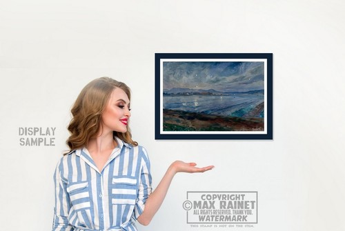 Night Ice Oxnard Sheeted Farm Fields 2025 Max Rainet * Frame Worthy * Art Print - Picture 2 of 11