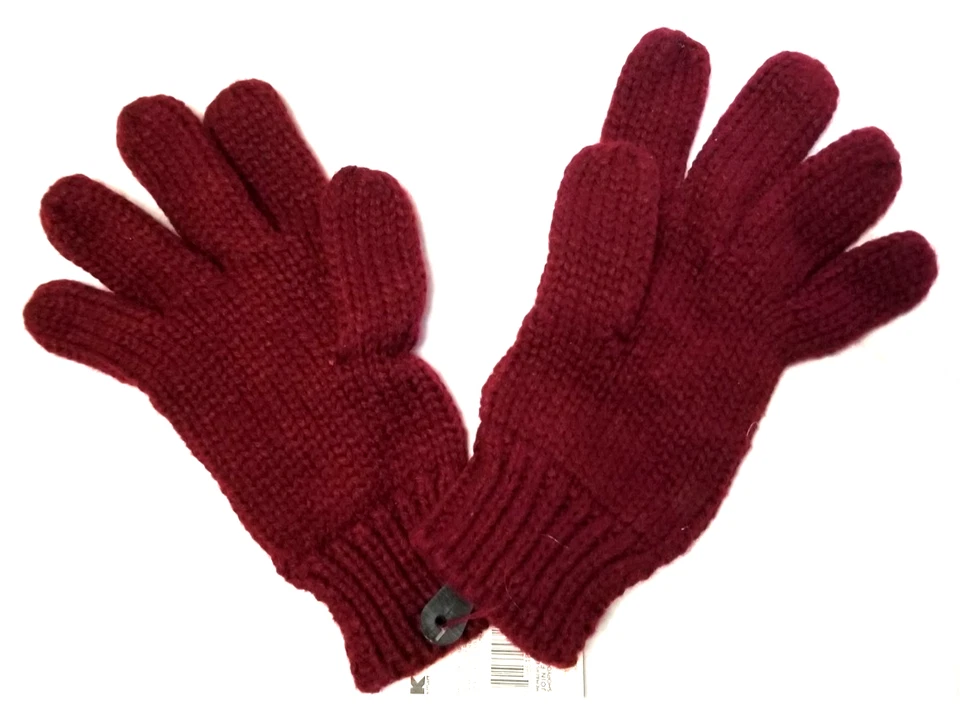 Joe Boxer Rojo Borgoña Cable Tejido Cálido Invierno Nieve Guantes Talla Única Nuevo con Etiqueta Foto 2 de 4