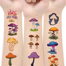 54pcs Temporary Tattoo Temporary Tattoo Stickers Colorful Mushrooms For Women