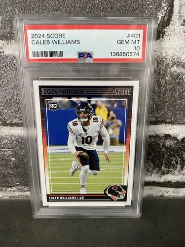 2024 Panini Score Caleb Williams #401 Rookie RC PSA 10 Redemption Base Rare