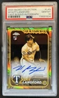 2024 Topps Gilded Wyatt Langford Chrome Cast In Gold Auto RC #/199 PSA 10