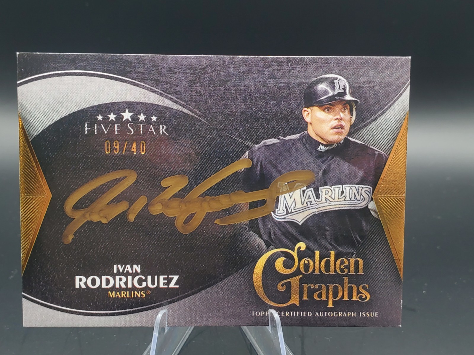 2024 Topps Five Star Golden Graphs Ivan Rodriguez /40 #GG-IR (AU) Marlins HOF