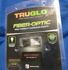 TRUGLO FIBER OPTIC HANDGUN SIGHTS SMITH & WESSON M&P 380 SHIELD EZ TG131MP1 NOS