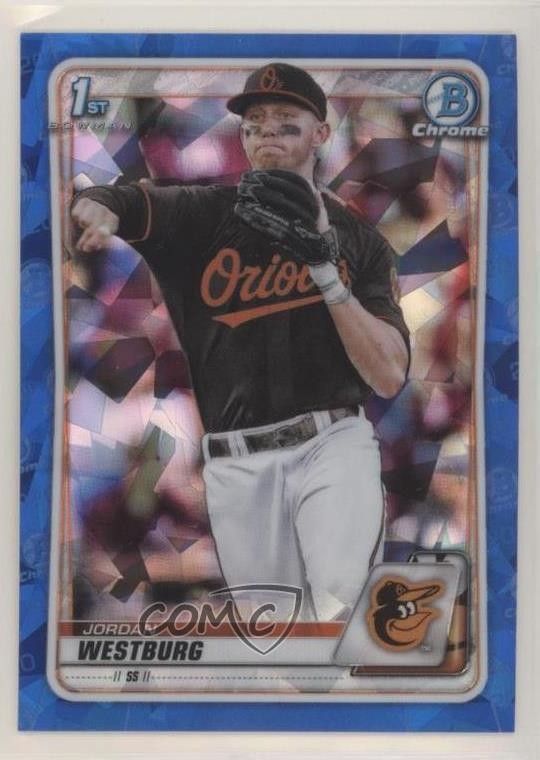 2020 Bowman Chrome Draft Sapphire Edition Jordan Westburg #BD-111 8lj