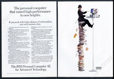 1985 IBM PC personal computer AT photo vintage print ad