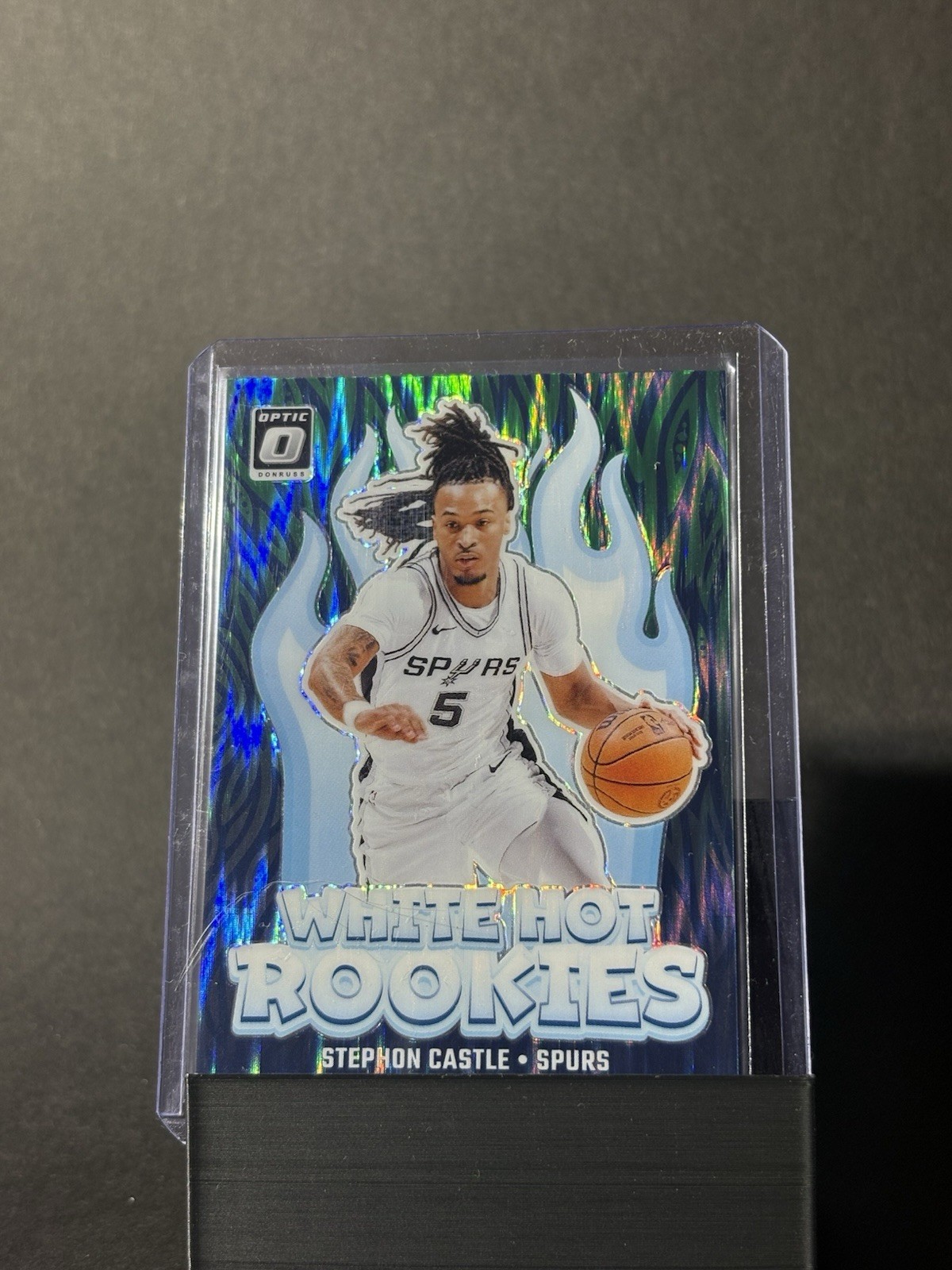 2024-25 Donruss Optic Stephon Castle White Hot Rookies Green Shock /149 SSP RC