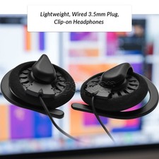 Lightweight 3.5mm Wired On Ear Clip Headphone...