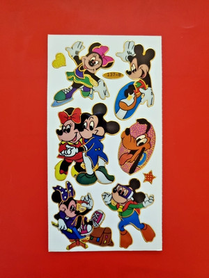 Sticker  Disney Vintage 90er,Original Bogen  Stickeralbum Aufkleber Gold Rand  