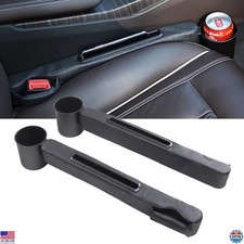 3-in-1 Car Seat Gap Organizer, Black Pocket Plug  Removable Cup Holder, Storage